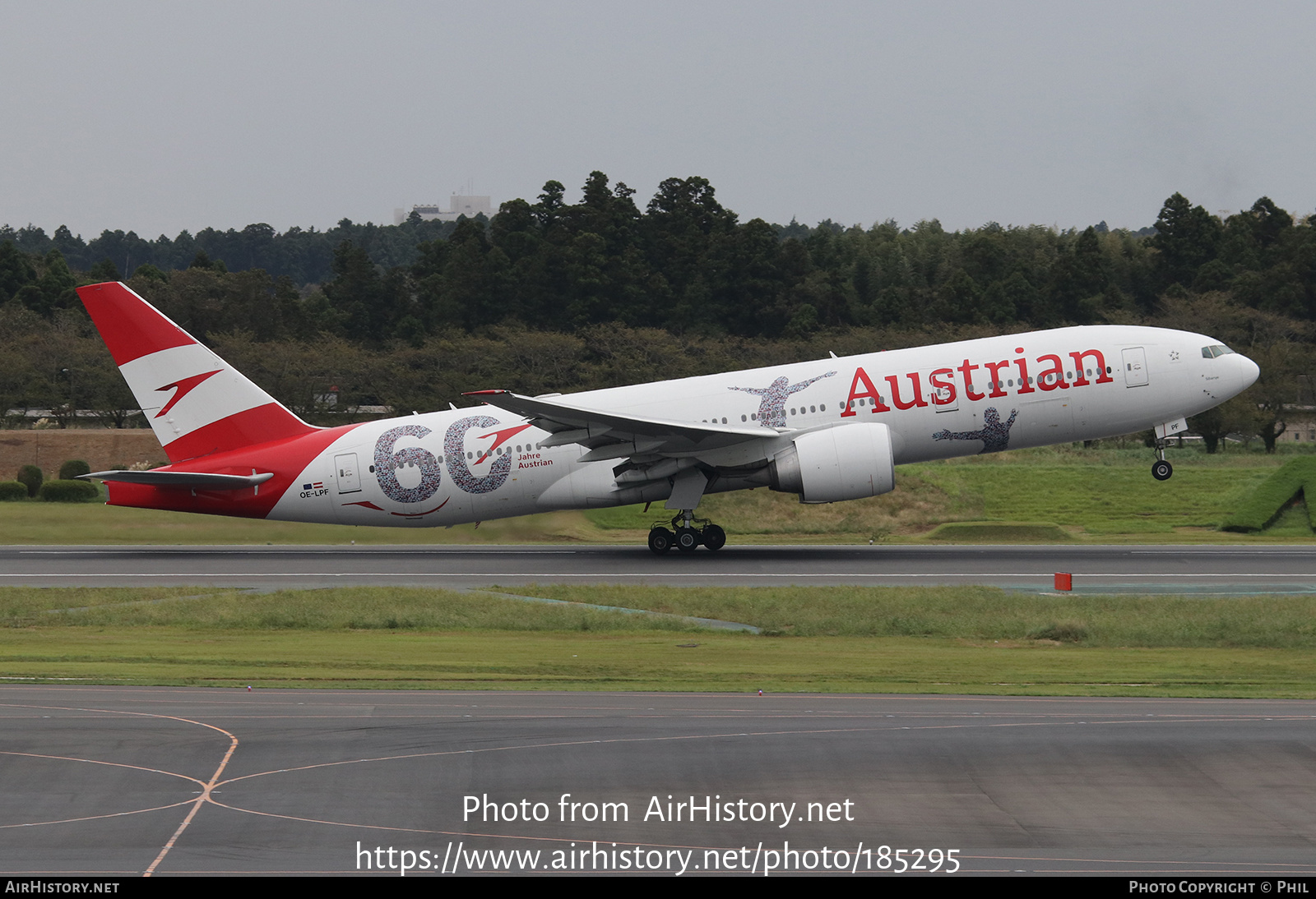 Aircraft Photo of OE-LPF | Boeing 777-2Q8/ER | Austrian Airlines | AirHistory.net #185295