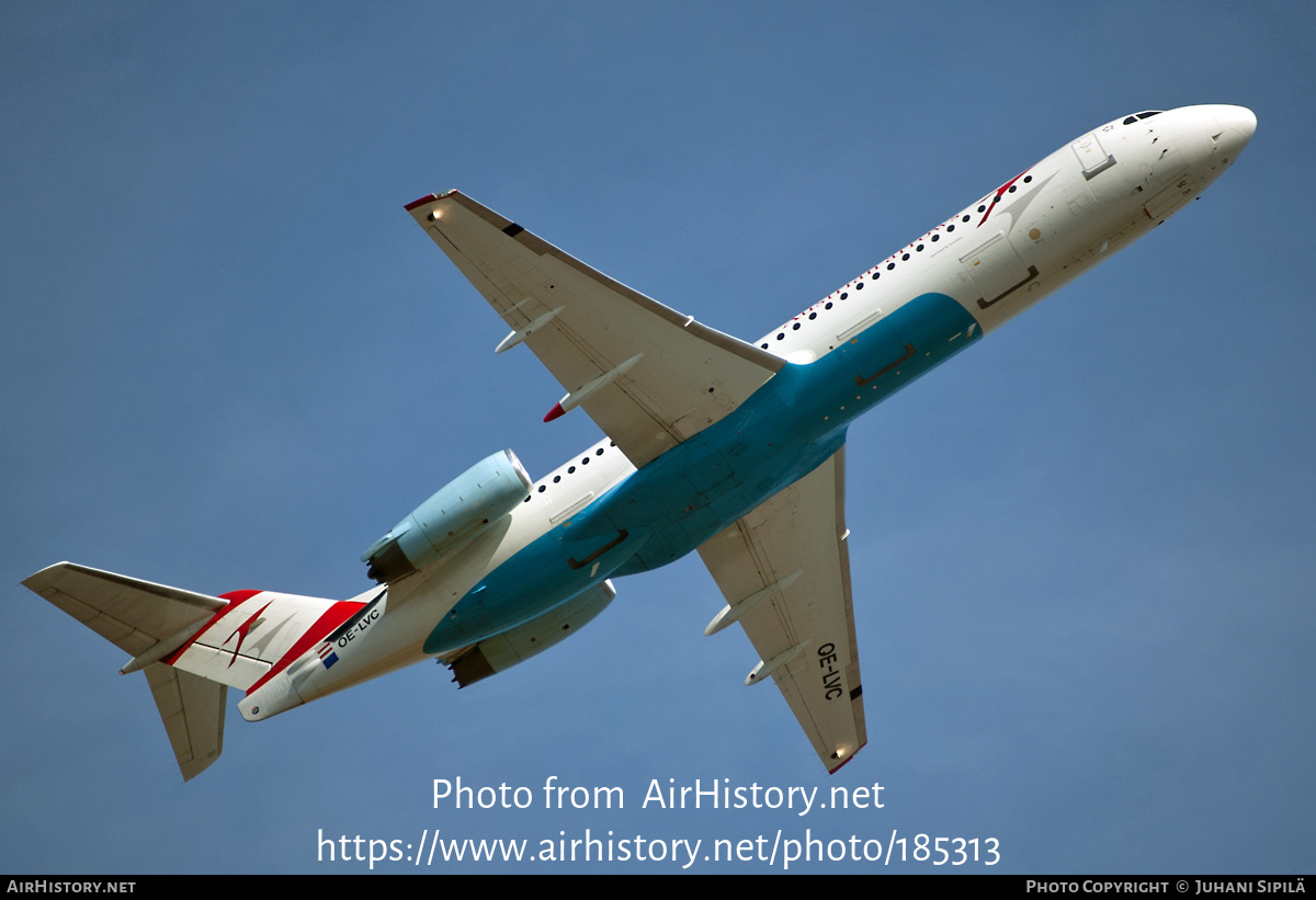 Aircraft Photo of OE-LVC | Fokker 100 (F28-0100) | Austrian Arrows | AirHistory.net #185313