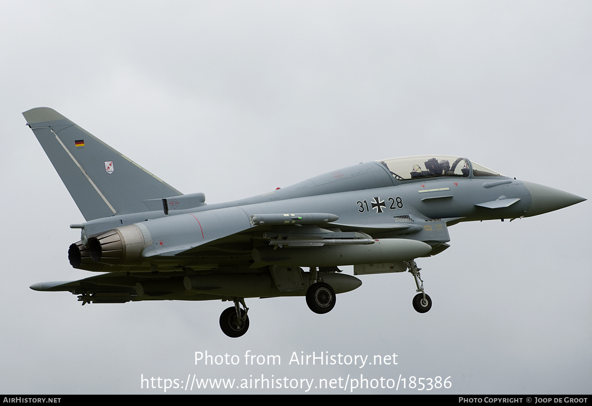 Aircraft Photo of 3128 | Eurofighter EF-2000 Typhoon T | Germany - Air Force | AirHistory.net #185386