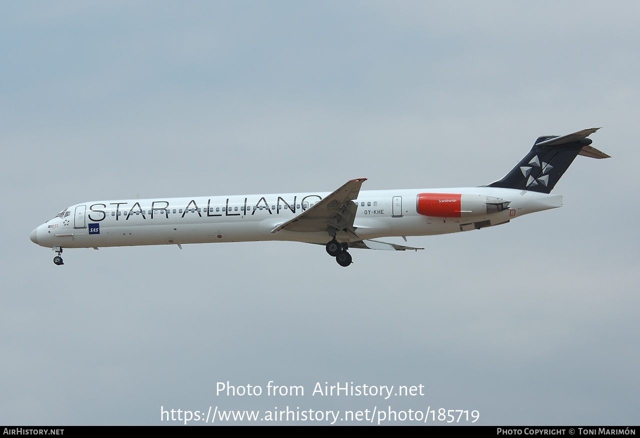 Aircraft Photo of OY-KHE | McDonnell Douglas MD-82 (DC-9-82) | Scandinavian Airlines - SAS | AirHistory.net #185719