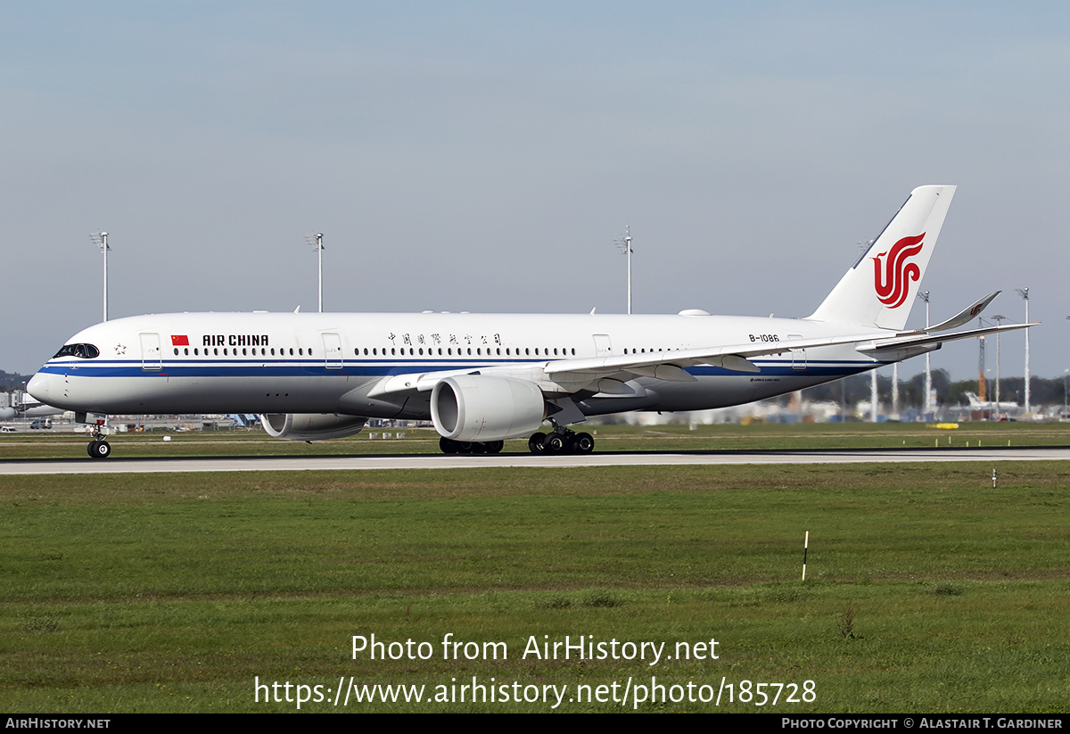 Aircraft Photo of B-1086 | Airbus A350-941 | Air China | AirHistory.net #185728