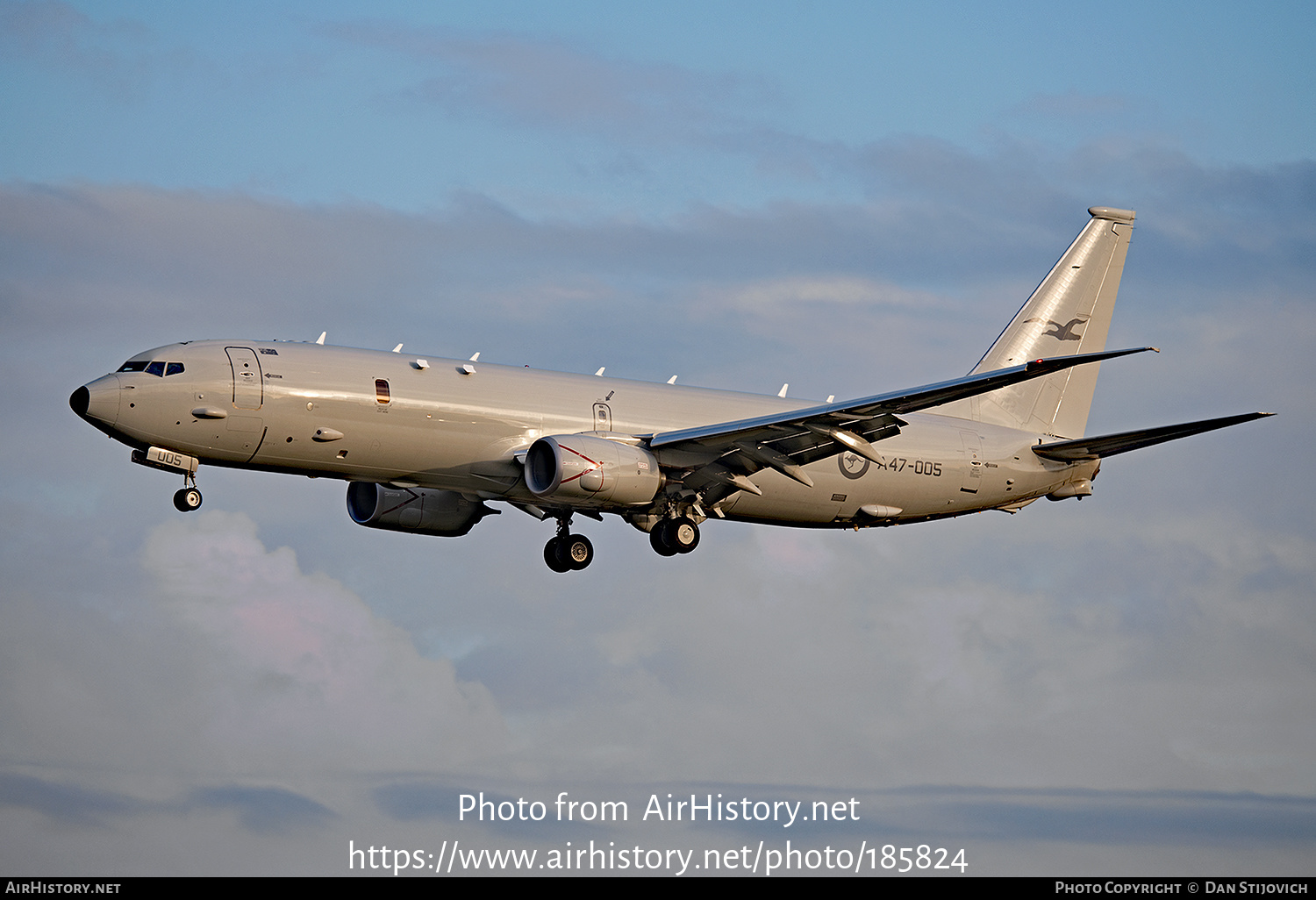 Aircraft Photo of A47-005 | Boeing P-8A Poseidon | Australia - Air Force | AirHistory.net #185824