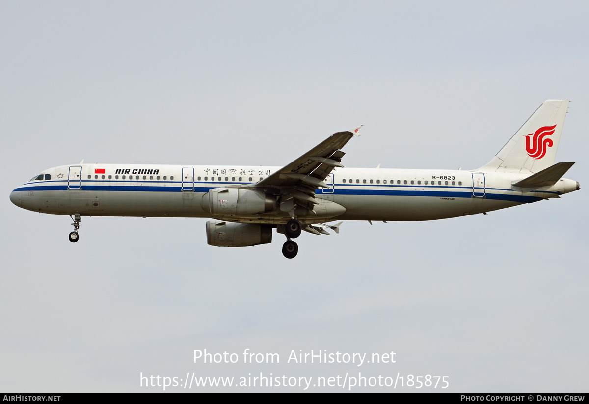 Aircraft Photo of B-6823 | Airbus A321-213 | Air China | AirHistory.net #185875