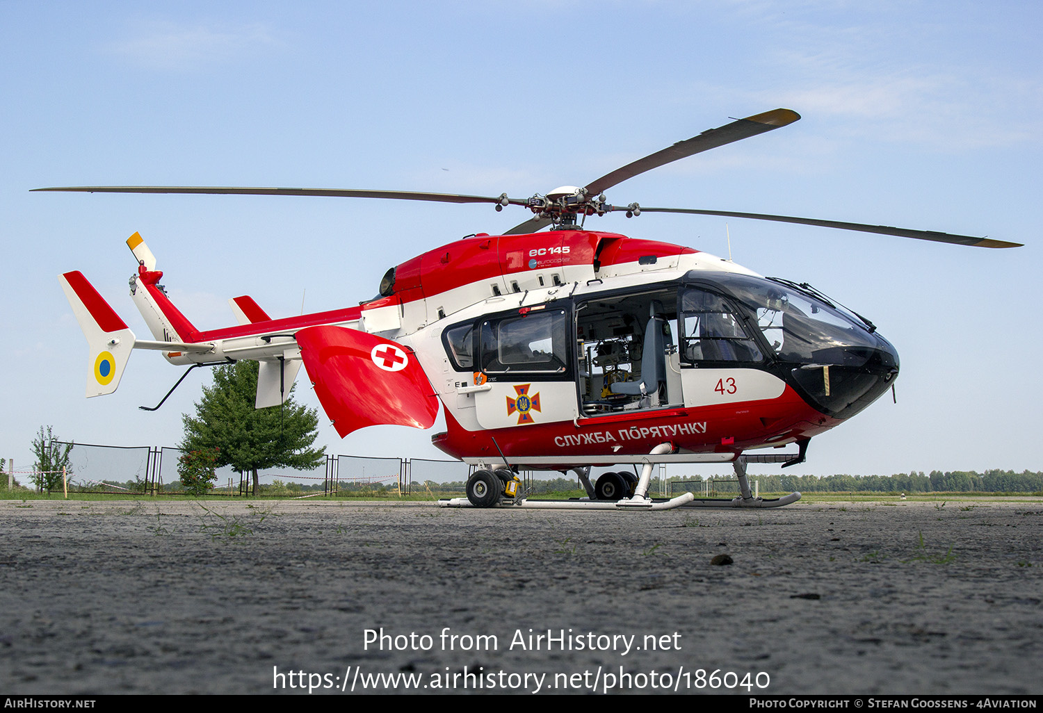 Aircraft Photo of 43 red | Airbus Helicopters EC-145 (BK-117 D-2) | Ukraine - Rescue Service | AirHistory.net #186040