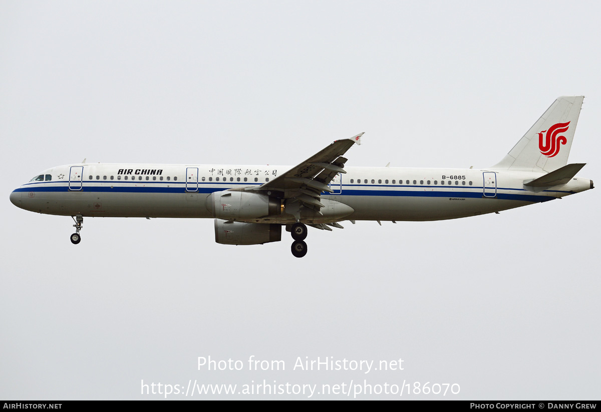 Aircraft Photo of B-6885 | Airbus A321-232 | Air China | AirHistory.net #186070