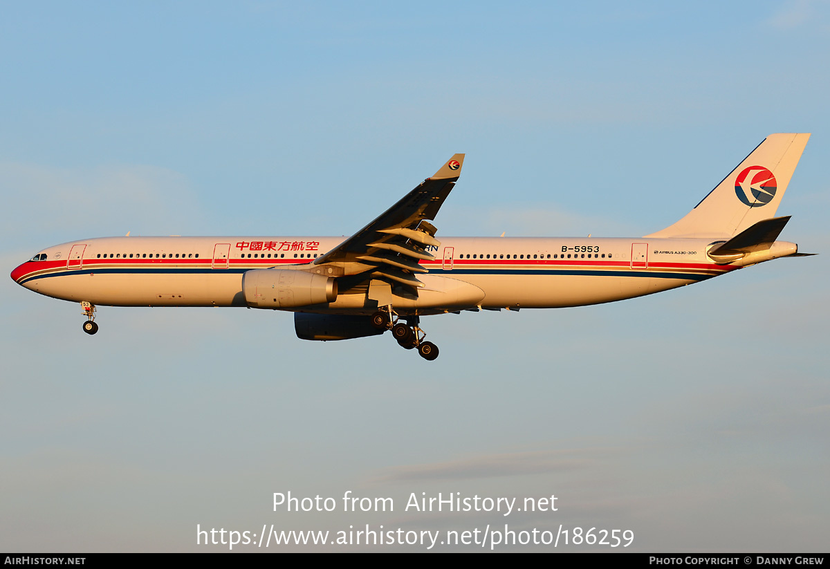 Aircraft Photo of B-5953 | Airbus A330-343E | China Eastern Airlines | AirHistory.net #186259