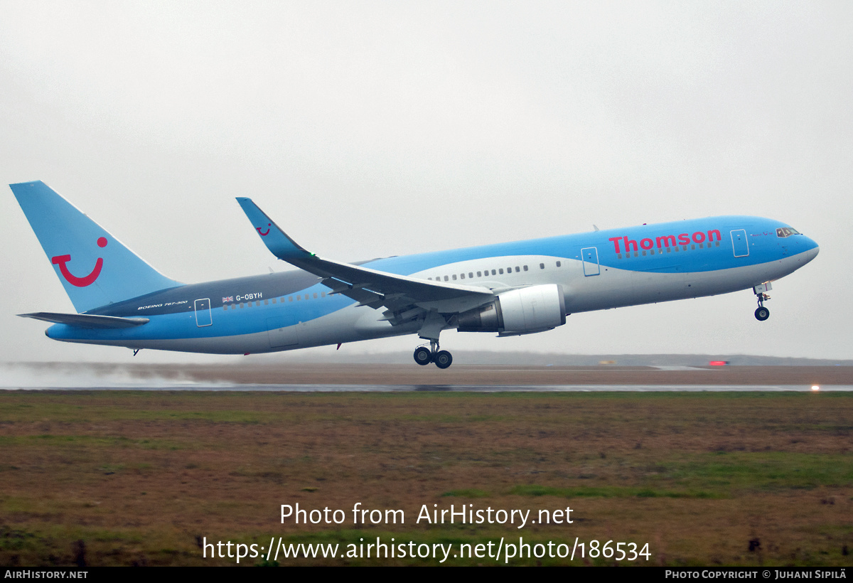 Aircraft Photo of G-OBYH | Boeing 767-304/ER | Thomson Airways | AirHistory.net #186534