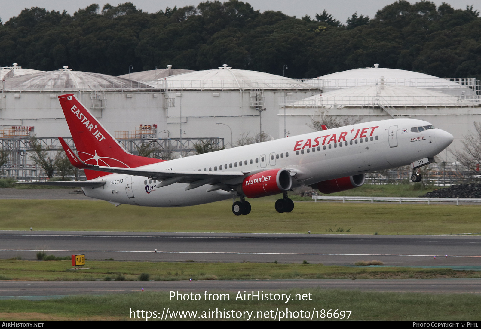 Aircraft Photo of HL8343 | Boeing 737-8KN | Eastar Jet | AirHistory.net #186697