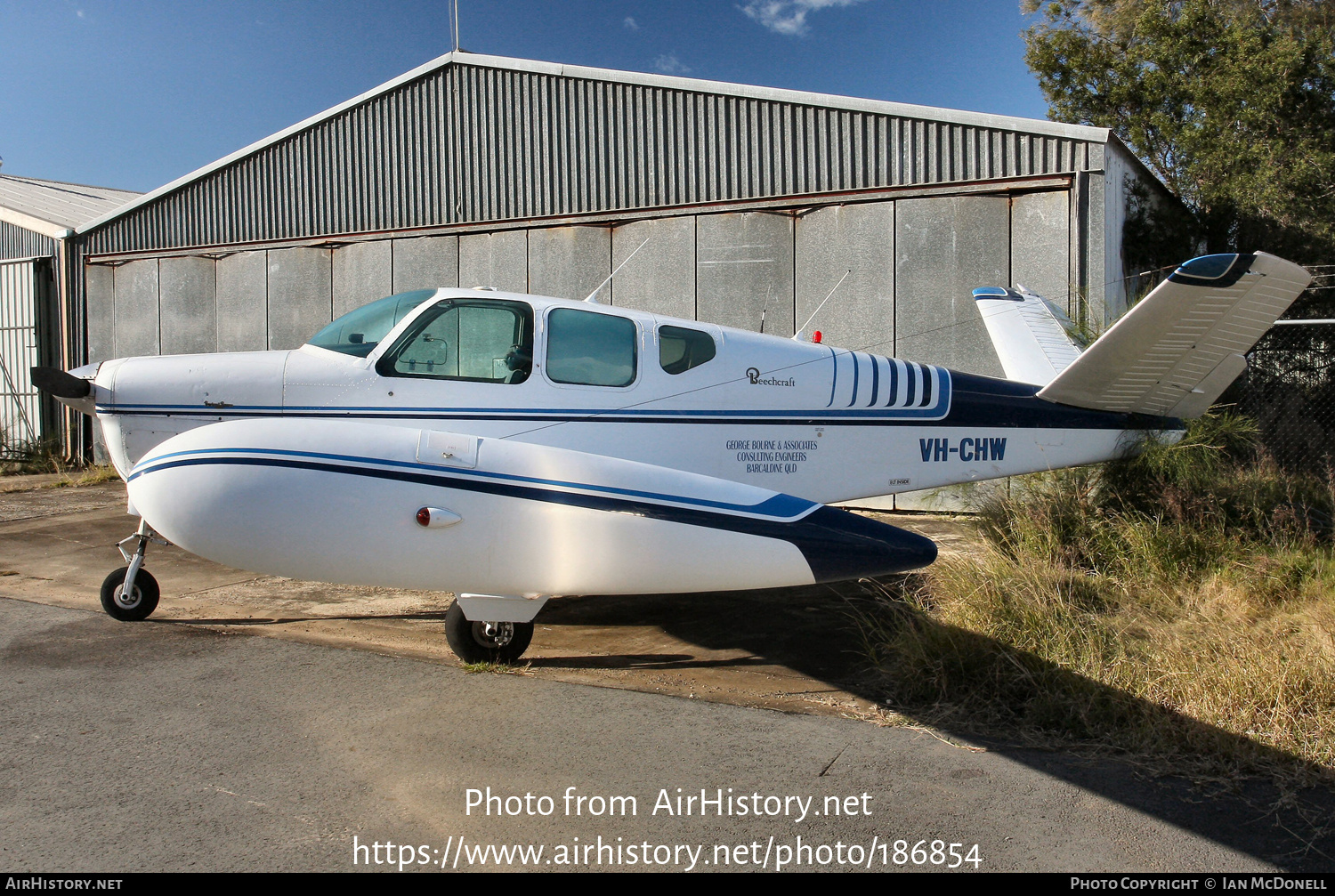 Aircraft Photo of VH-CHW | Beech M35 Bonanza | George Bourne and Associates | AirHistory.net #186854