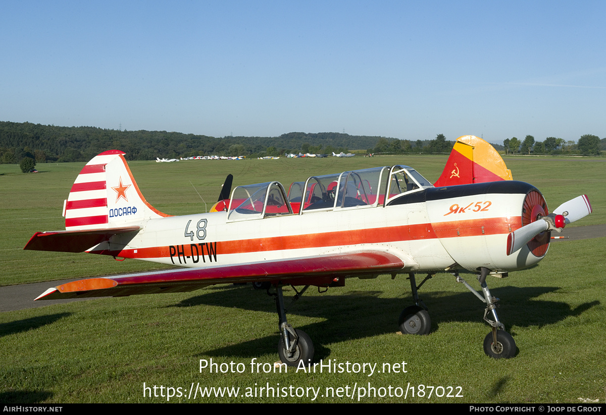 Aircraft Photo of PH-DTW | Yakovlev Yak-52 | Soviet Union - DOSAAF | AirHistory.net #187022