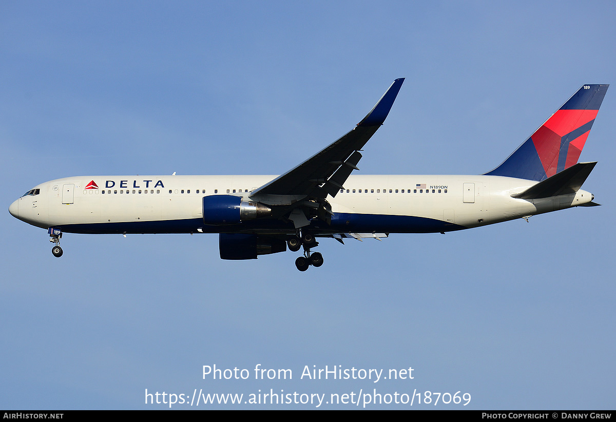 Aircraft Photo of N189DN | Boeing 767-332/ER | Delta Air Lines | AirHistory.net #187069