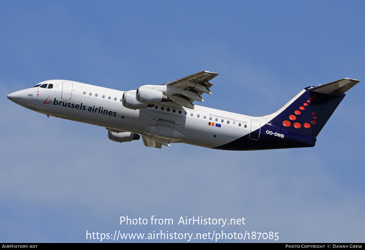 Aircraft Photo of OO-DWB | British Aerospace Avro 146-RJ100 | Brussels Airlines | AirHistory.net #187085