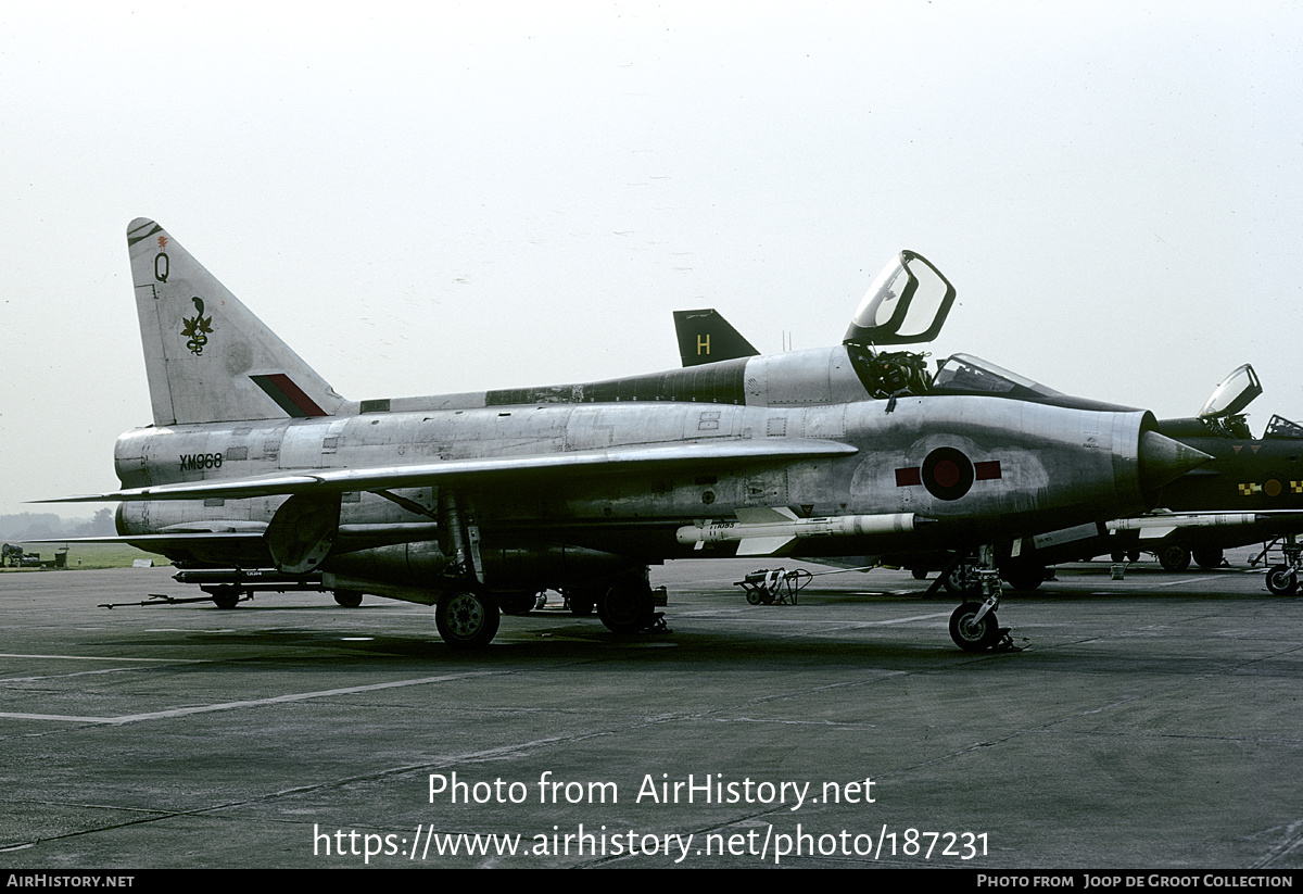 Aircraft Photo of XM968 | English Electric Lightning T4 | UK - Air Force | AirHistory.net #187231