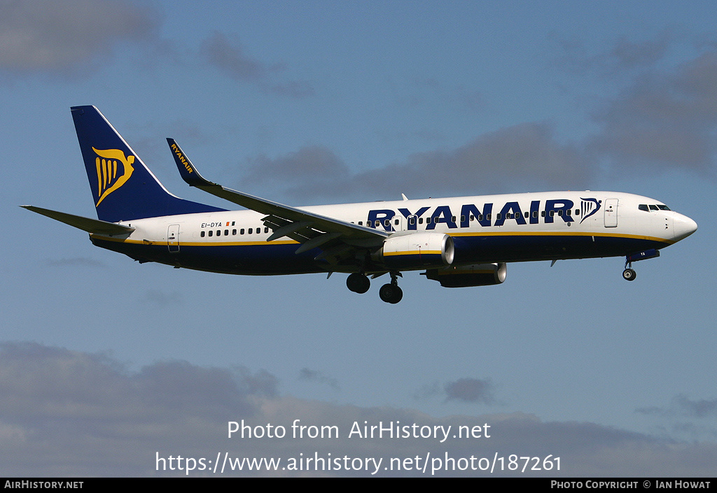 Aircraft Photo of EI-DYA | Boeing 737-8AS | Ryanair | AirHistory.net #187261