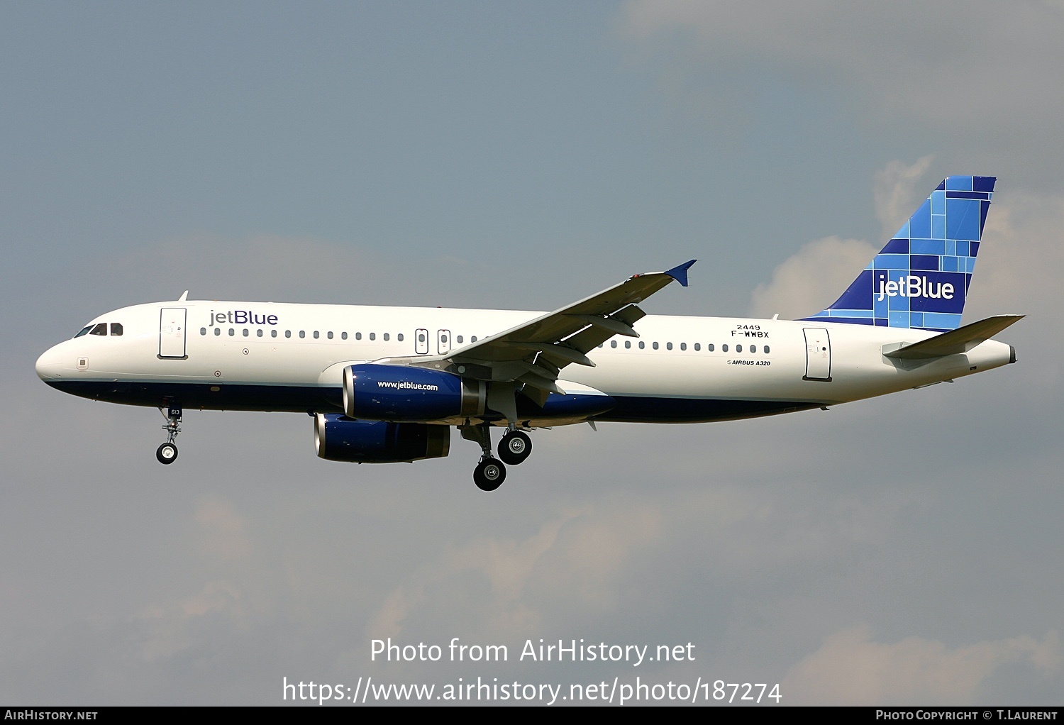 Aircraft Photo of F-WWBX | Airbus A320-232 | JetBlue Airways | AirHistory.net #187274