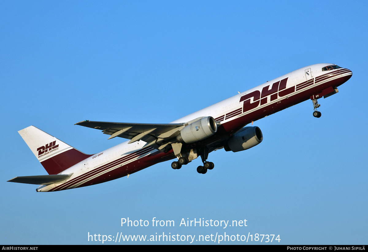 Aircraft Photo of OO-DPF | Boeing 757-236/SF | DHL Worldwide Express | AirHistory.net #187374