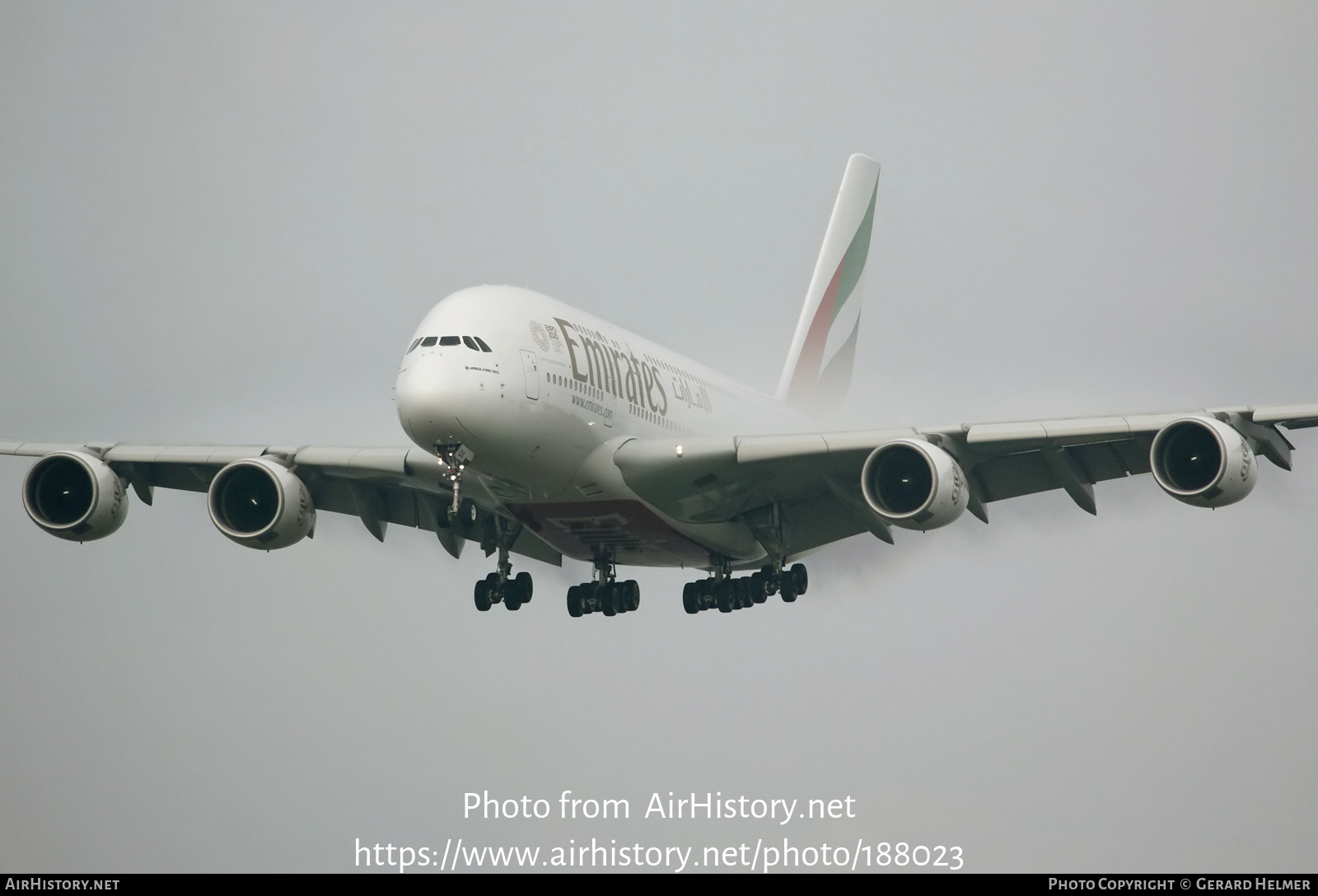 Aircraft Photo of A6-EDQ | Airbus A380-861 | Emirates | AirHistory.net #188023