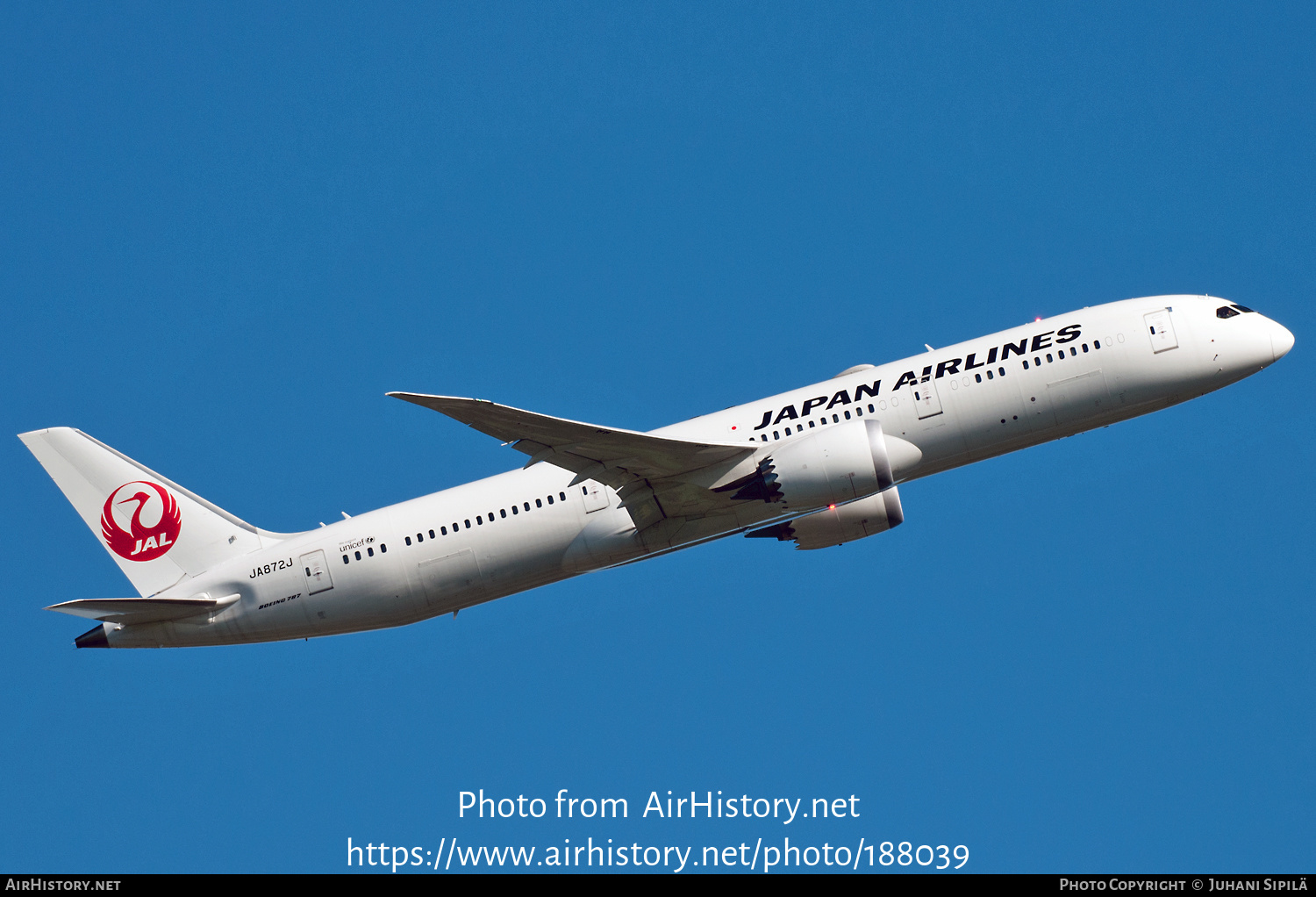 Aircraft Photo of JA872J | Boeing 787-9 Dreamliner | Japan Airlines - JAL | AirHistory.net #188039