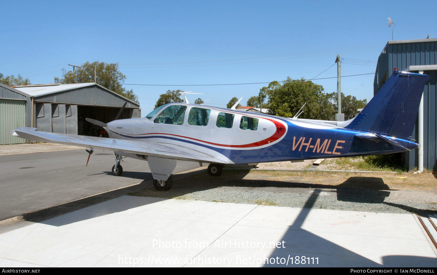 Aircraft Photo of VH-MLE | Beech A36 Bonanza 36 | AirHistory.net #188111