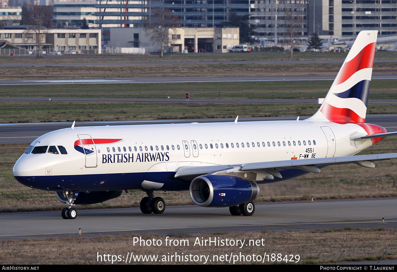 Aircraft Photo of F-WWBE | Airbus A320-232 | British Airways | AirHistory.net #188429