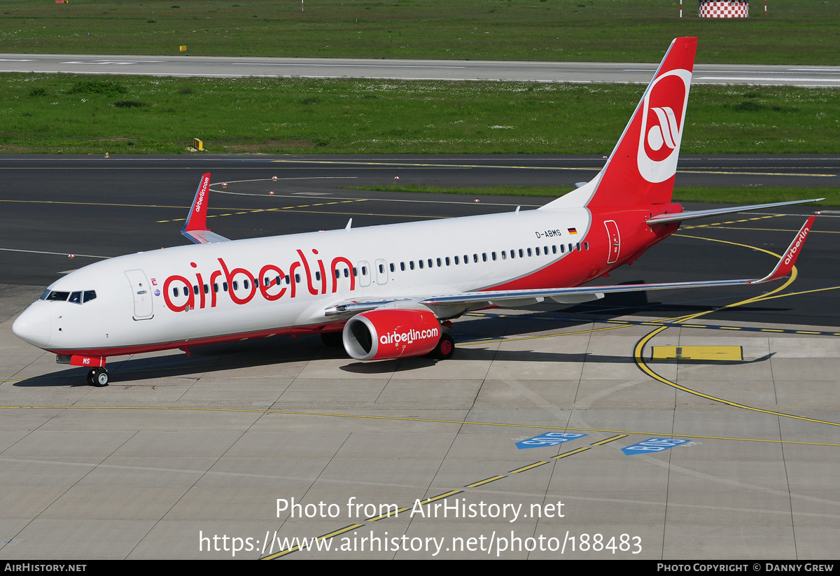 Aircraft Photo of D-ABMS | Boeing 737-86J | Air Berlin | AirHistory.net #188483