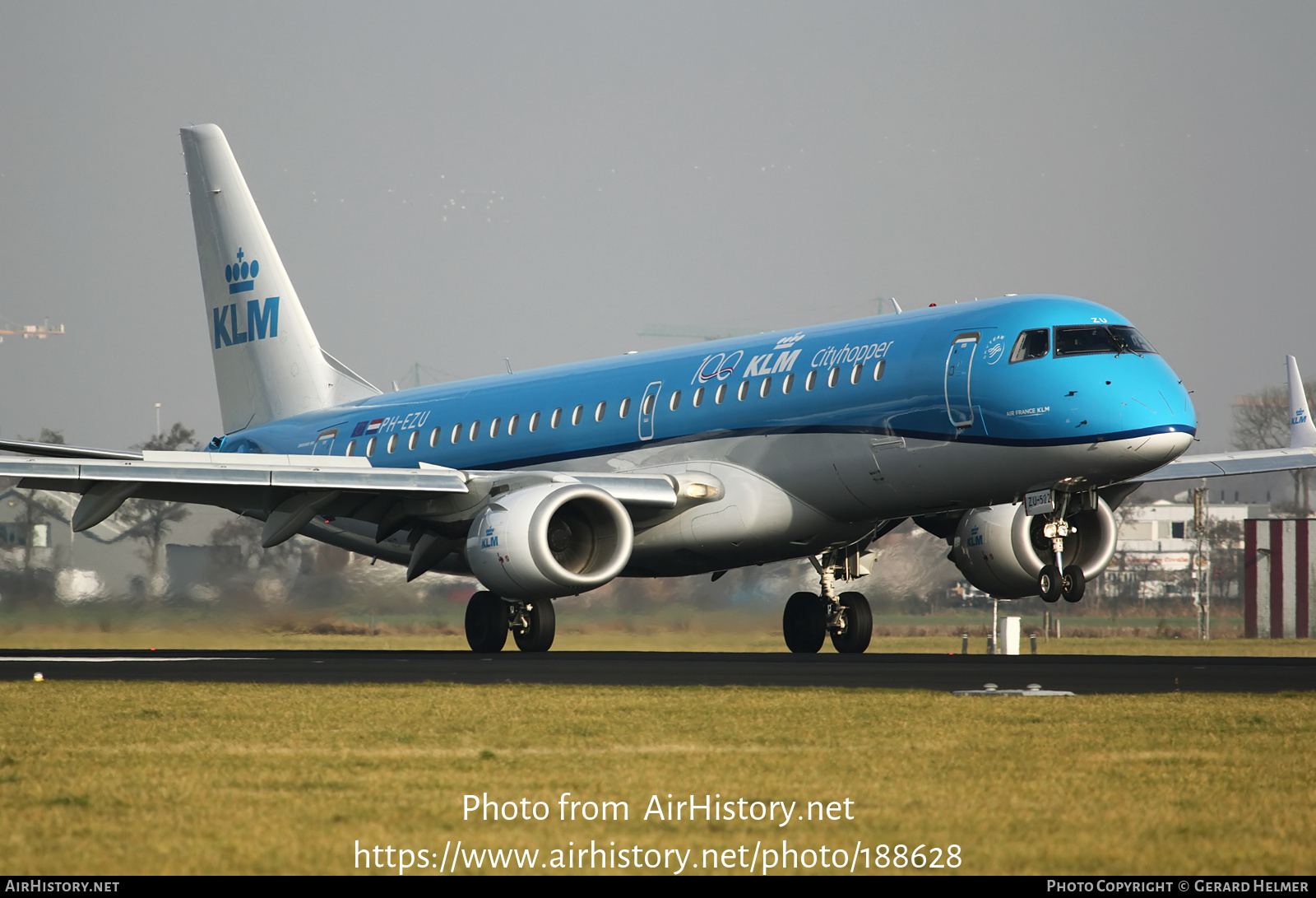 Aircraft Photo of PH-EZU | Embraer 190STD (ERJ-190-100STD) | KLM Cityhopper | AirHistory.net #188628