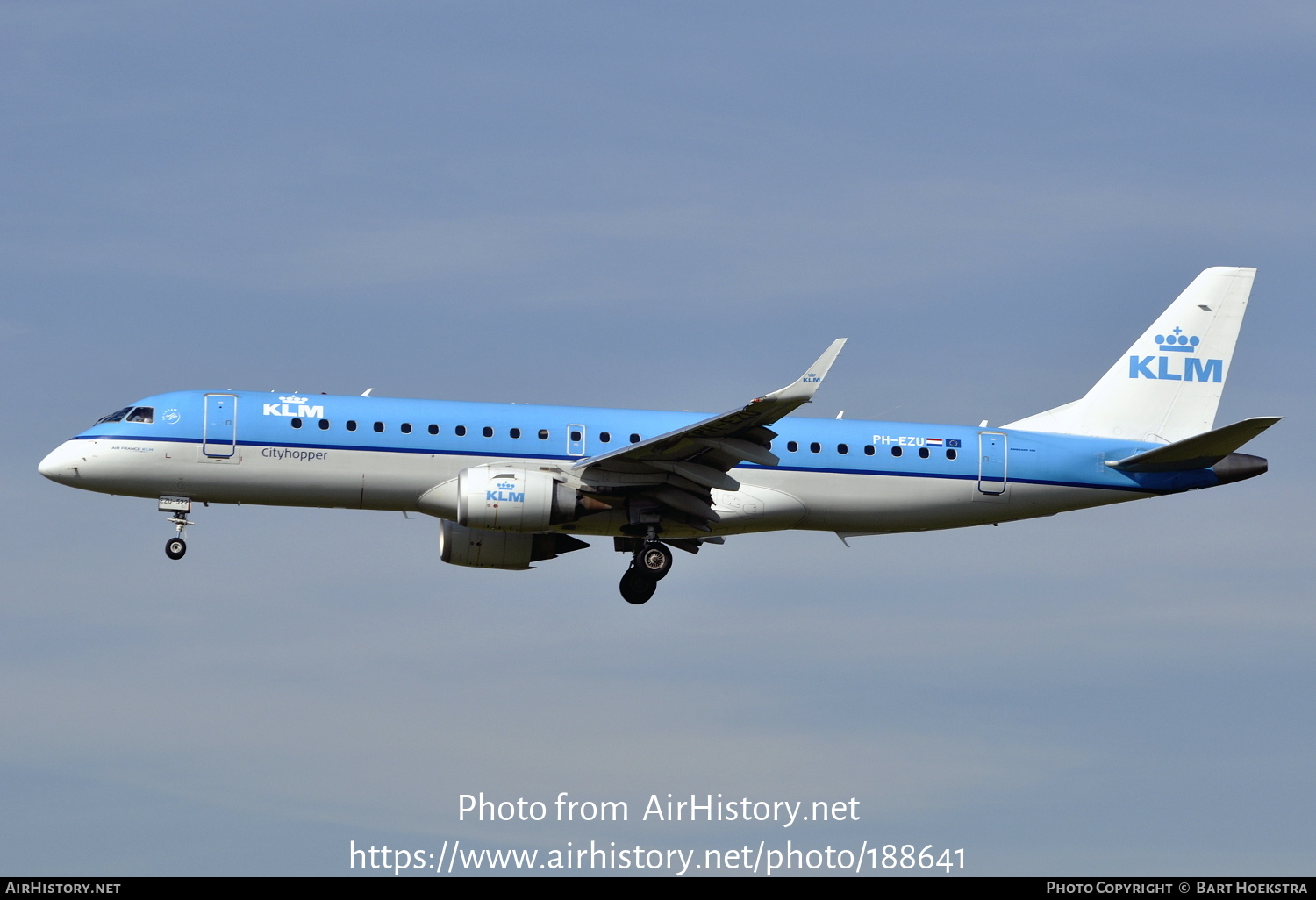 Aircraft Photo of PH-EZU | Embraer 190STD (ERJ-190-100STD) | KLM Cityhopper | AirHistory.net #188641