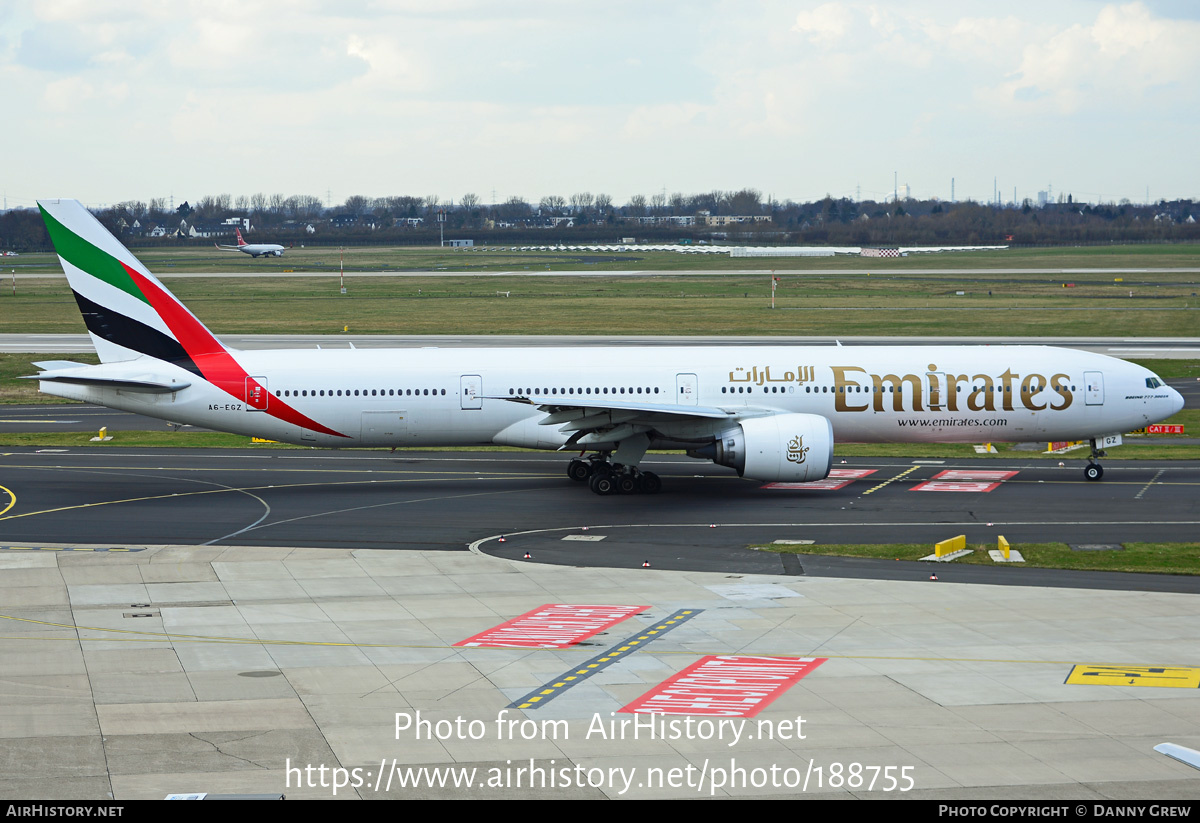 Aircraft Photo of A6-EGZ | Boeing 777-31H/ER | Emirates | AirHistory.net #188755