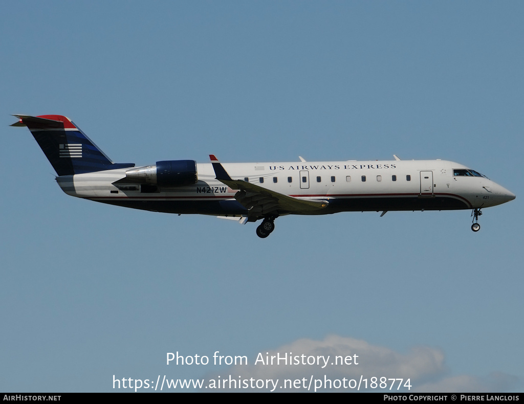 Aircraft Photo of N421ZW | Bombardier CRJ-200LR (CL-600-2B19) | US Airways Express | AirHistory.net #188774