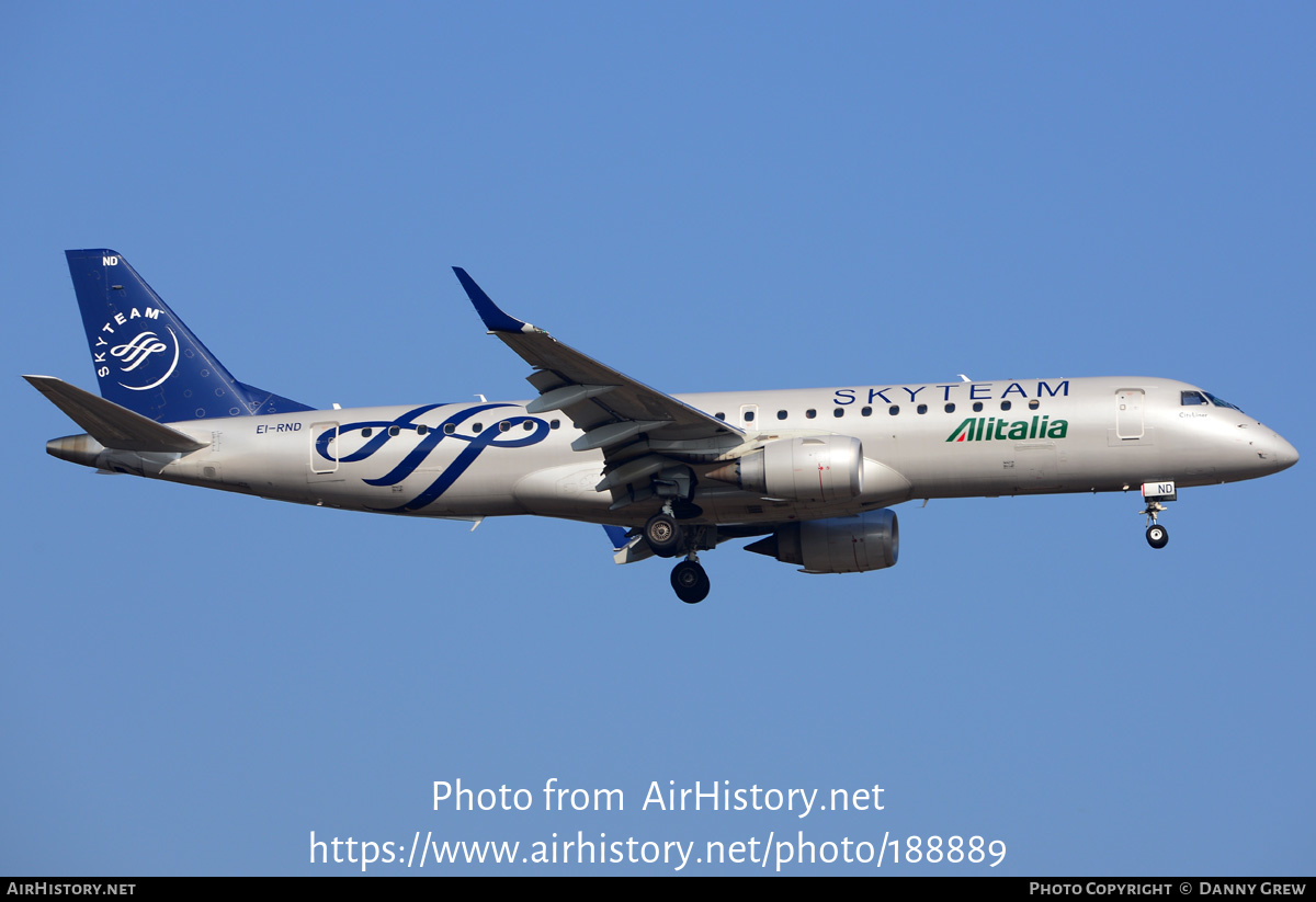 Aircraft Photo of EI-RND | Embraer 190STD (ERJ-190-100STD) | Alitalia CityLiner | AirHistory.net #188889