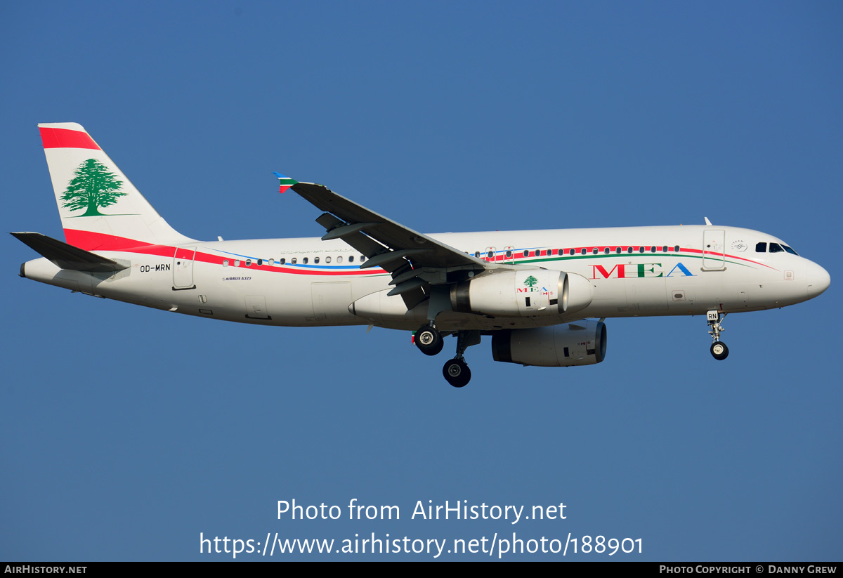 Aircraft Photo of OD-MRN | Airbus A320-232 | MEA - Middle East Airlines | AirHistory.net #188901