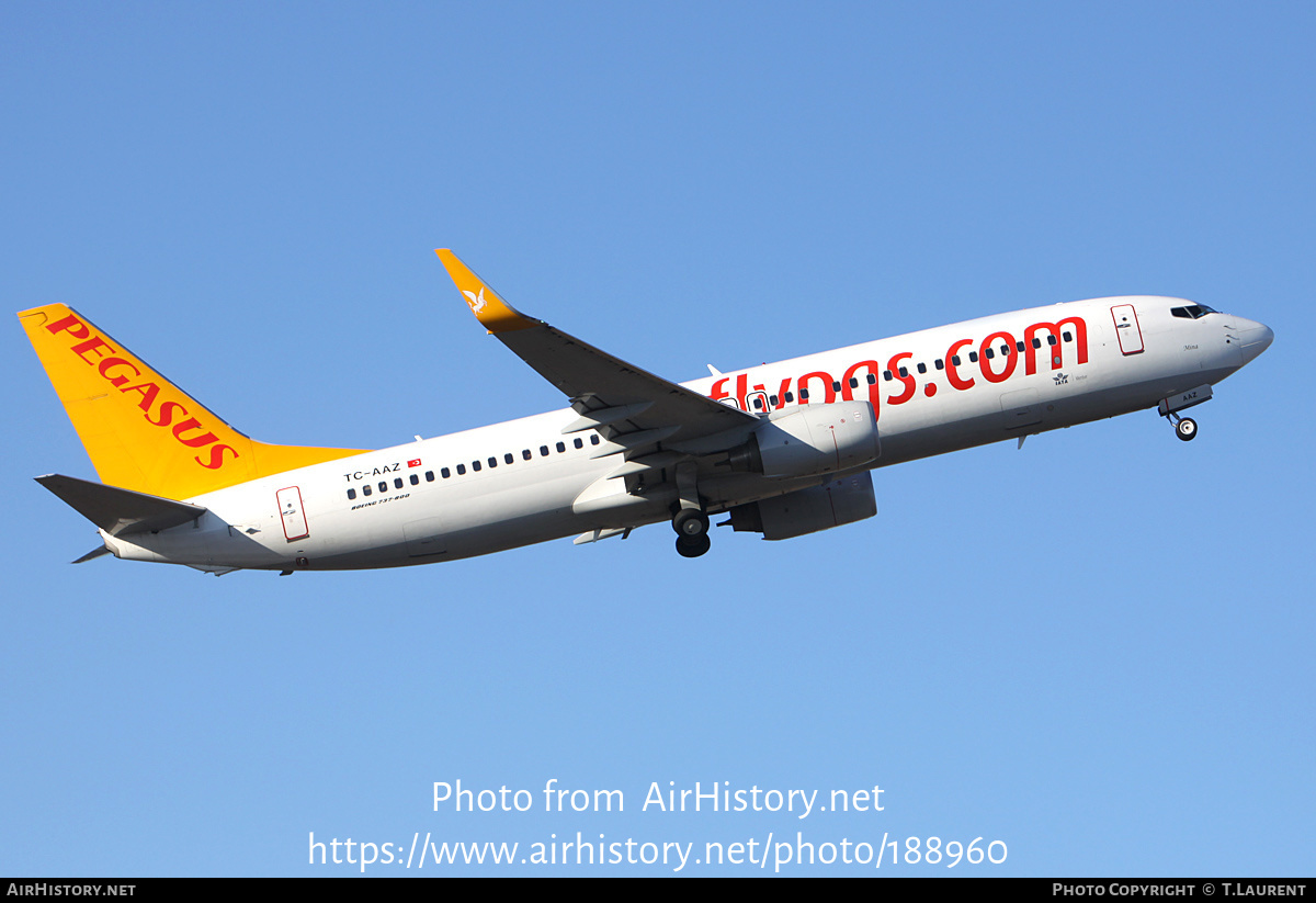 Aircraft Photo of TC-AAZ | Boeing 737-82R | Pegasus Airlines | AirHistory.net #188960