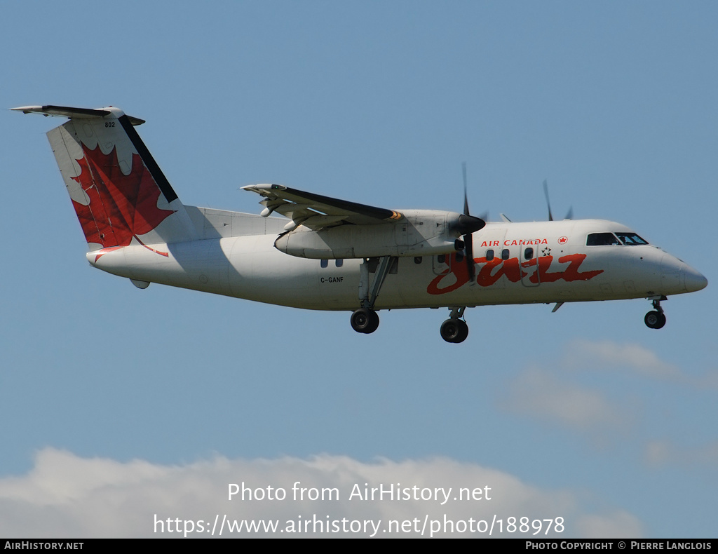 Aircraft Photo of C-GANF | De Havilland Canada DHC-8-102 Dash 8 | Air Canada Jazz | AirHistory.net #188978