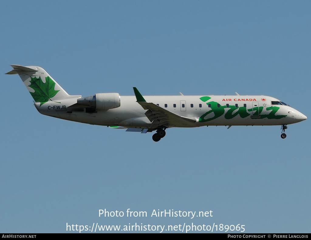 Aircraft Photo of C-FWJB | Canadair CRJ-100ER (CL-600-2B19) | Air Canada Jazz | AirHistory.net #189065