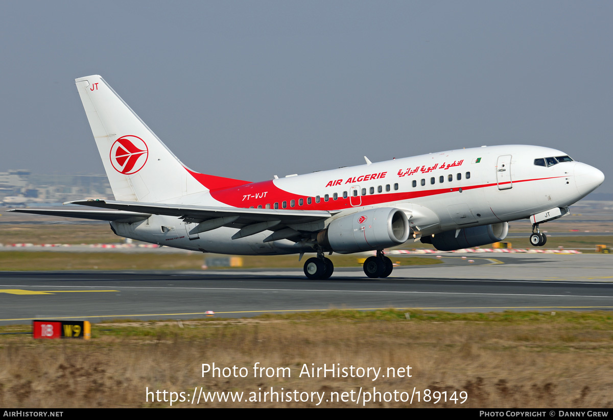 Aircraft Photo of 7T-VJT | Boeing 737-6D6 | Air Algérie | AirHistory.net #189149