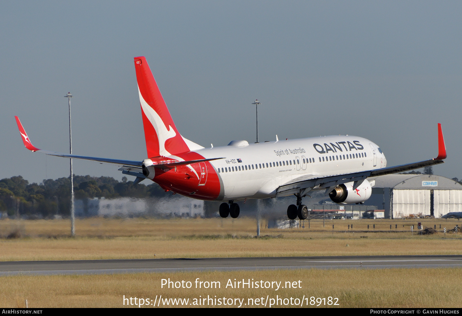 Aircraft Photo of VH-VZC | Boeing 737-838 | Qantas | AirHistory.net #189182