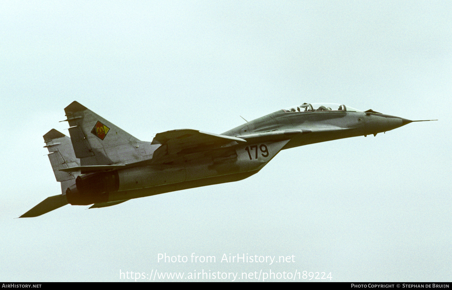 Aircraft Photo of 179 | Mikoyan-Gurevich MiG-29UB (9-51) | East Germany - Air Force | AirHistory.net #189224