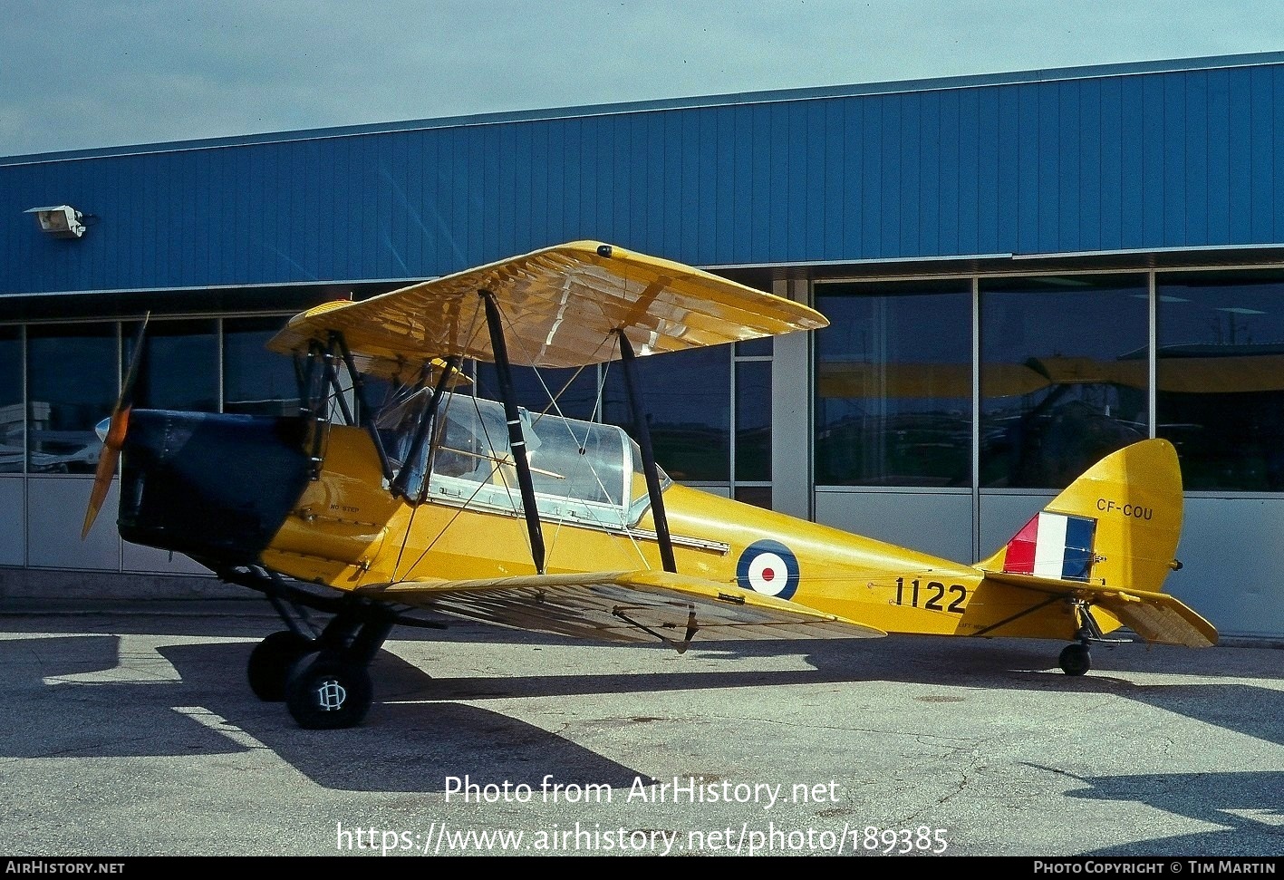 Aircraft Photo of CF-COU / 1122 | De Havilland D.H. 82C Tiger Moth | Canada - Air Force | AirHistory.net #189385