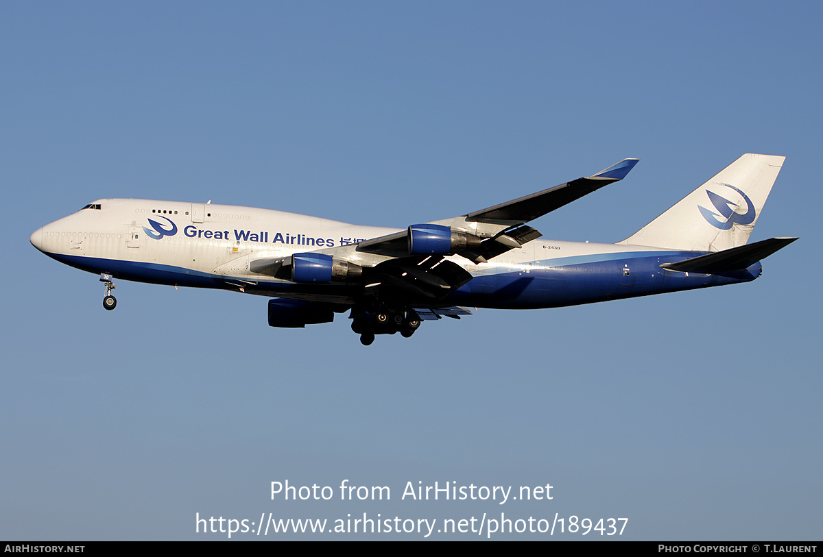 Aircraft Photo of B-2430 | Boeing 747-412(BCF) | Great Wall Airlines | AirHistory.net #189437