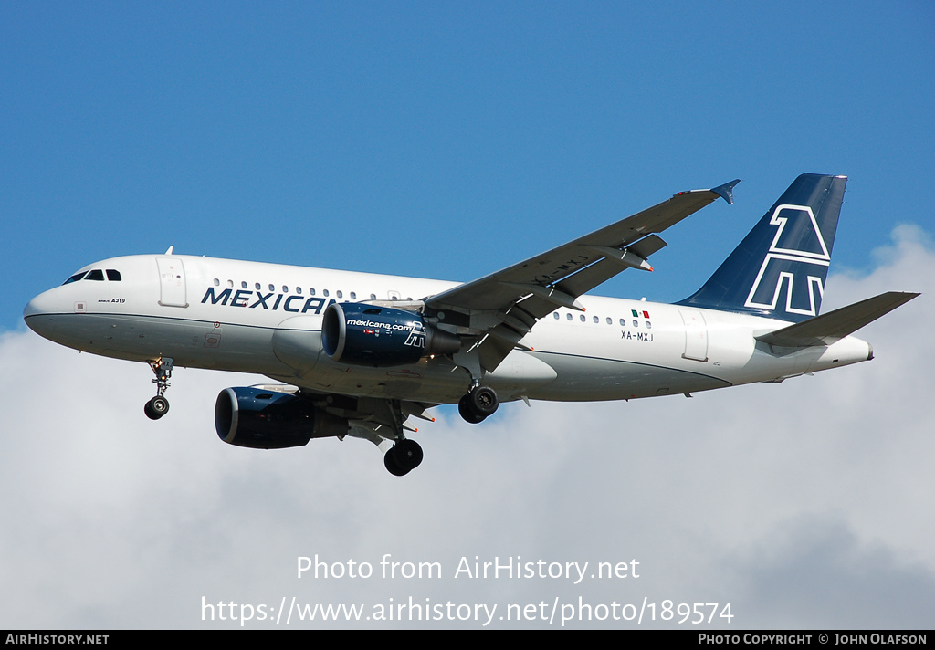 Aircraft Photo of XA-MXJ | Airbus A319-112 | Mexicana | AirHistory.net #189574