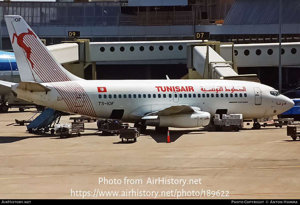 Aircraft Photo of TS-IOF | Boeing 737-2H3/Adv | Tunisair | AirHistory.net #189622
