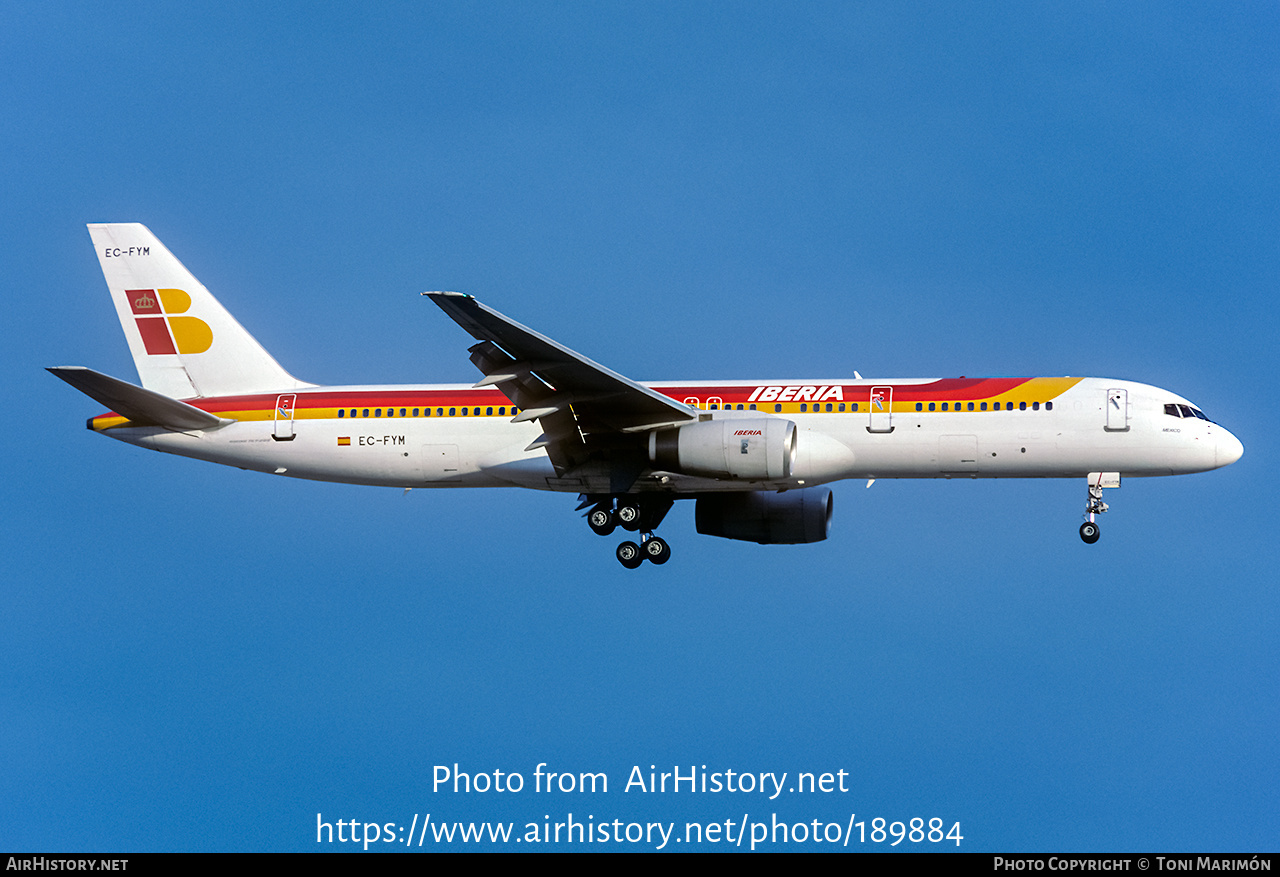 Aircraft Photo of EC-FYM | Boeing 757-256 | Iberia | AirHistory.net #189884