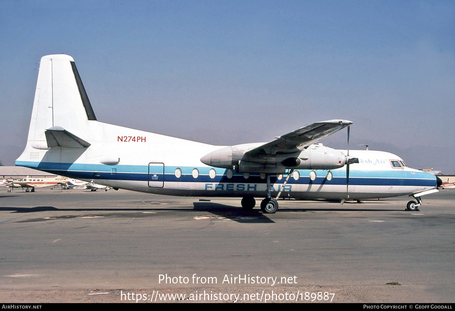 Aircraft Photo of N274PH | Fairchild F-27J | Fresh Air | AirHistory.net #189887