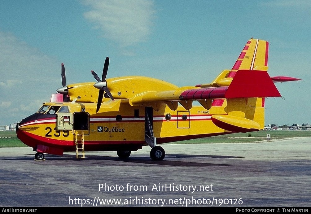 Aircraft Photo of C-FAWQ | Canadair CL-215T (CL-215-6B11) | Gouvernement du Québec | AirHistory.net #190126