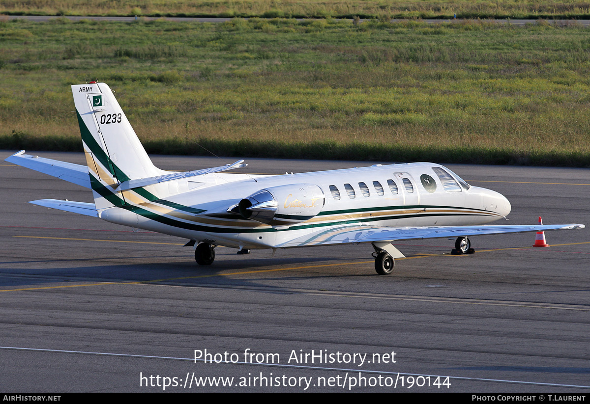 Aircraft Photo of 0233 | Cessna 560 Citation V | Pakistan - Army | AirHistory.net #190144