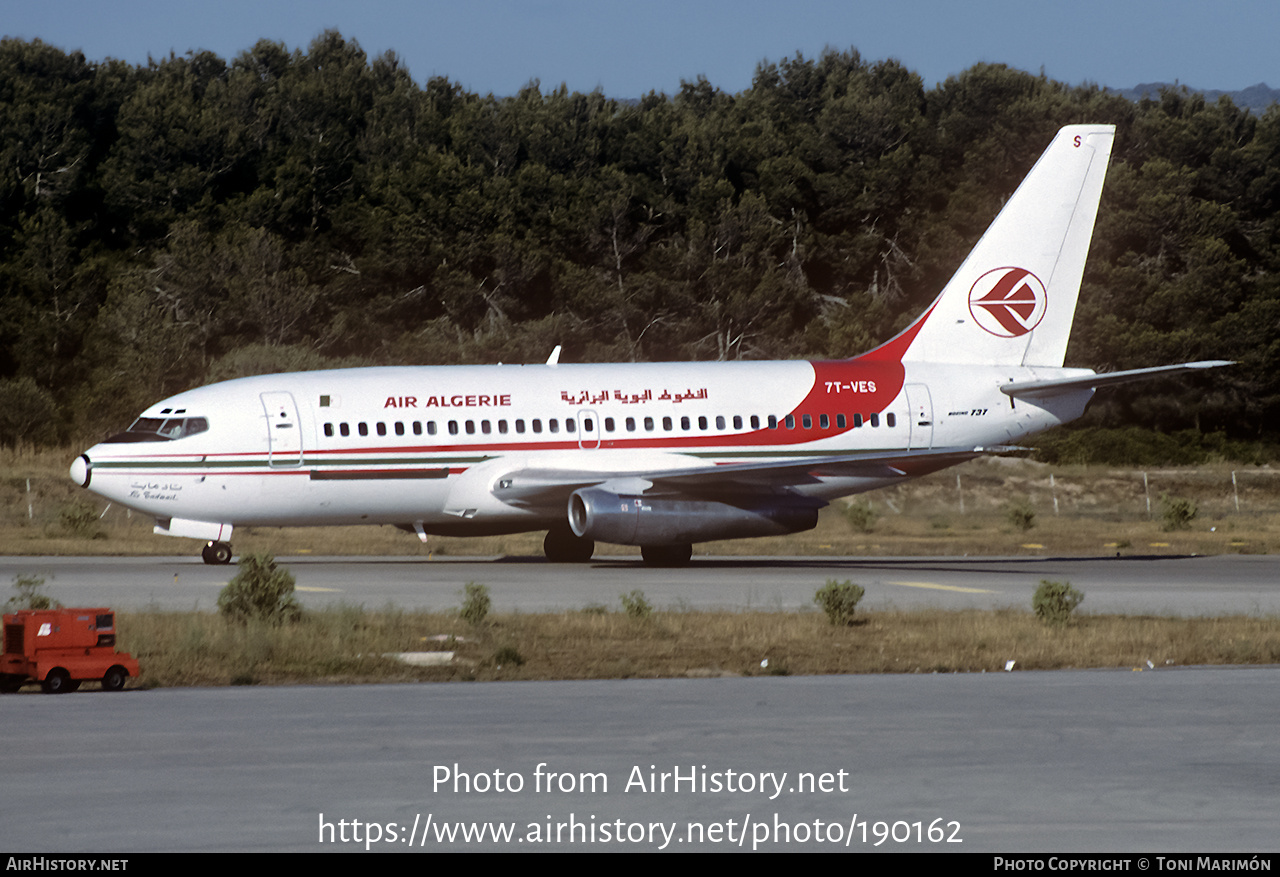 Aircraft Photo of 7T-VES | Boeing 737-2D6C/Adv | Air Algérie | AirHistory.net #190162