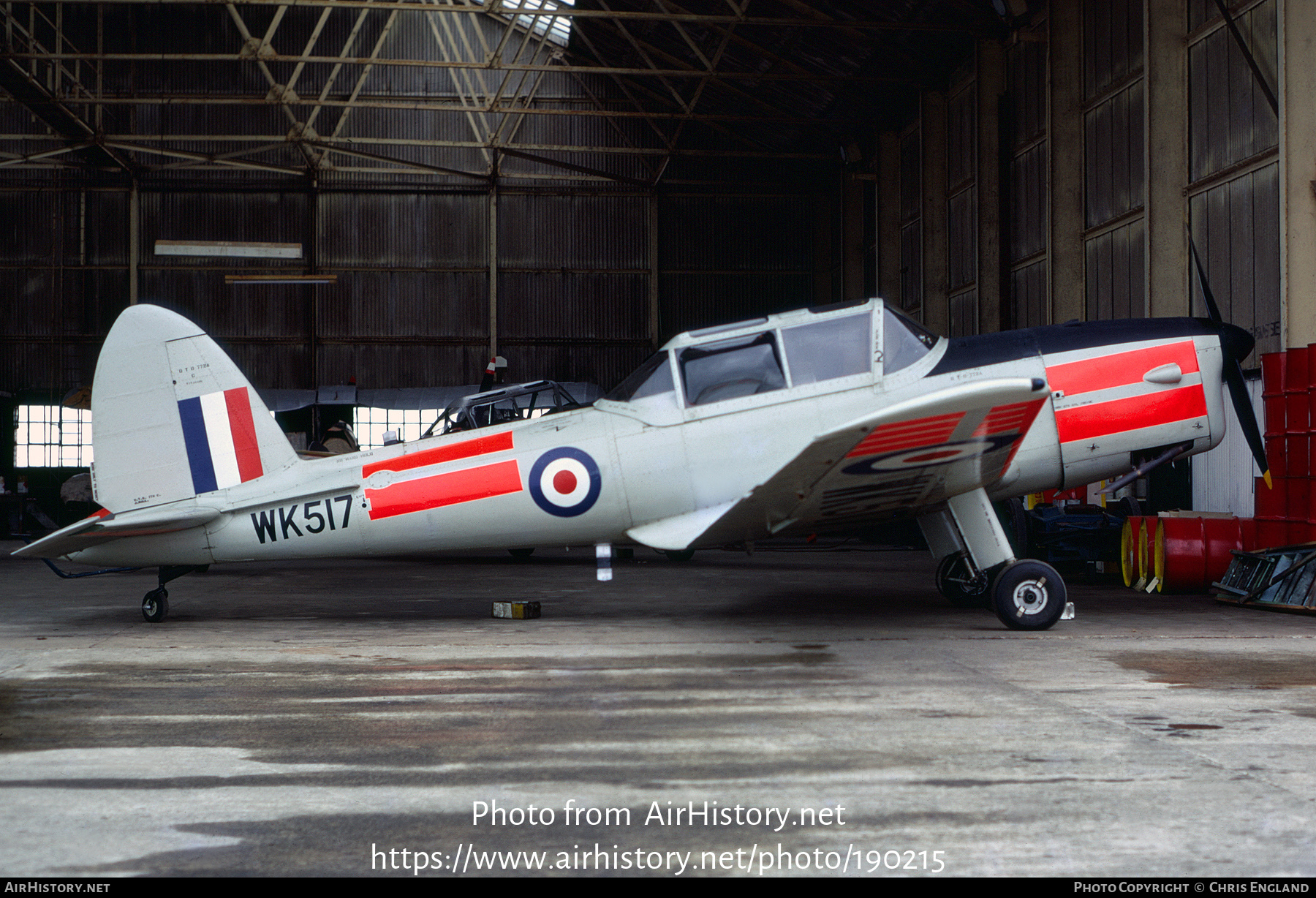 Aircraft Photo of WK517 | De Havilland DHC-1 Chipmunk Mk22 | UK - Air Force | AirHistory.net #190215