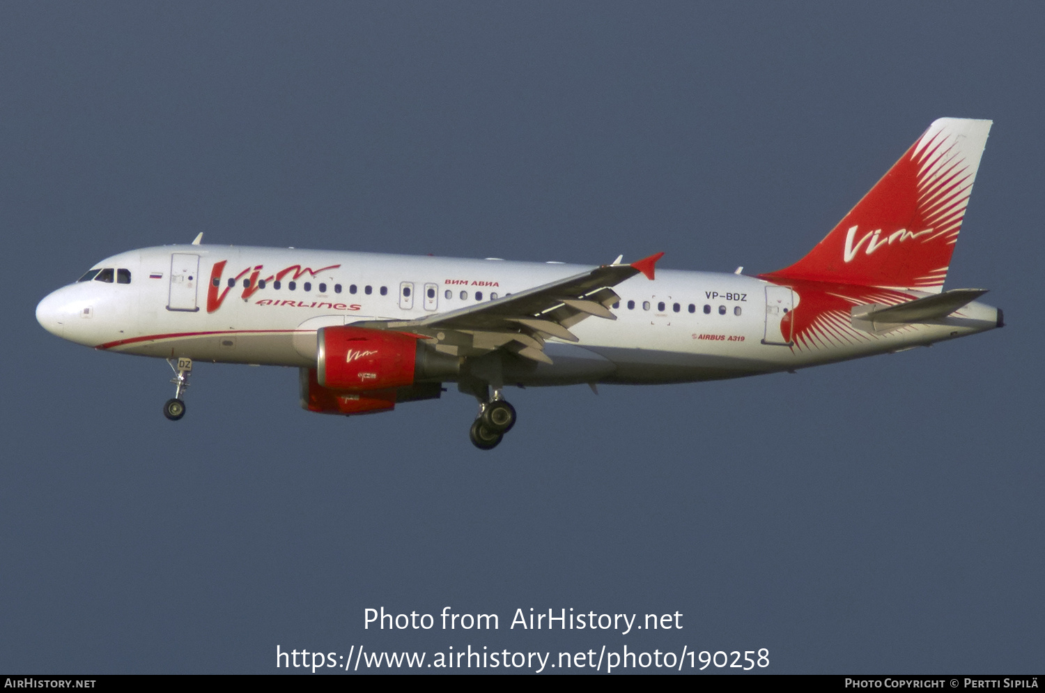 Aircraft Photo of VP-BDZ | Airbus A319-112 | VIM Airlines | AirHistory.net #190258