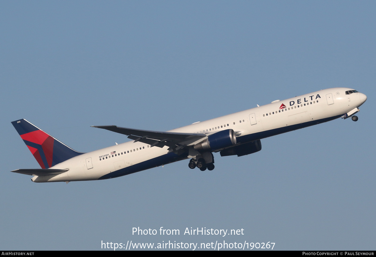 Aircraft Photo of N834MH | Boeing 767-432/ER | Delta Air Lines | AirHistory.net #190267