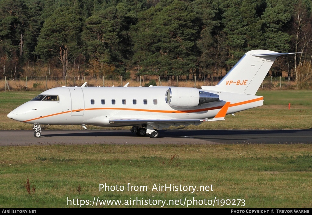 Aircraft Photo of VP-BJE | Bombardier Challenger 604 (CL-600-2B16) | AirHistory.net #190273